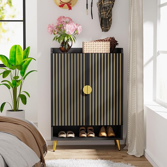 Tribesigns Shoe Cabinet with Doors, 7-Tier Shoe Storage Cabinet with Adjustable - Image 5