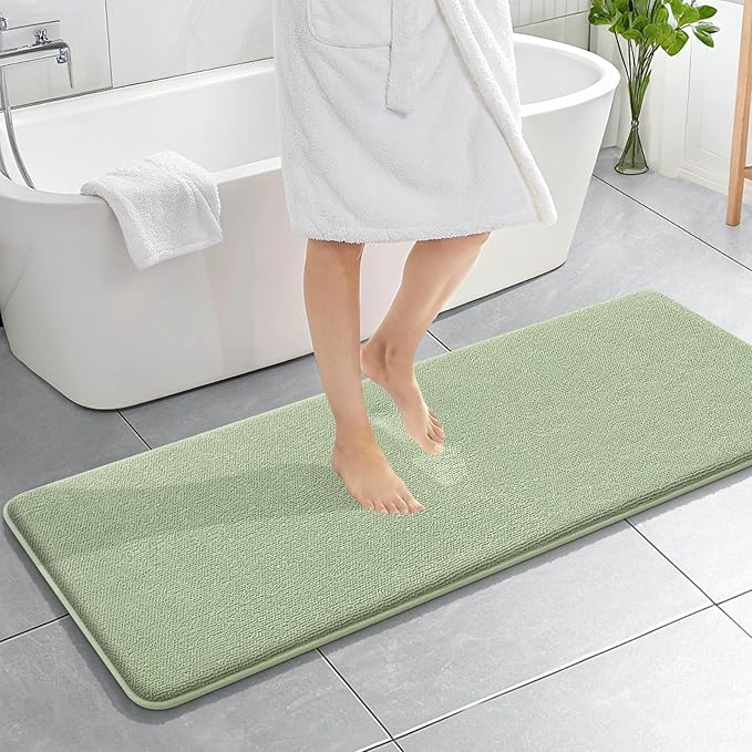 OLANLY Thick Memory Foam Bath Mat Rug 59x20, Extra Soft Absorbent Bathroom Rug by OLANLY