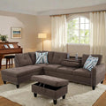 L Shaped Sectional Couch with Otttoman, Apartments by FONTOI