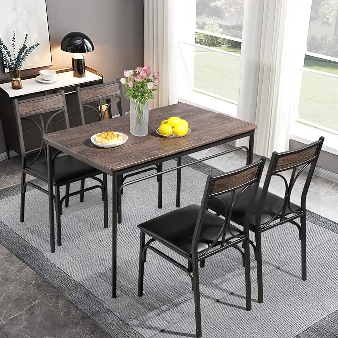 VECELO Kitchen Dining Room Table Set - Image 3