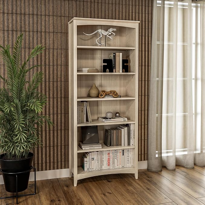 Camaflexi Shaker Style 6 Shelf Bookcase/Solid Wood / 72 inch Tall/Adjustable - Image 3