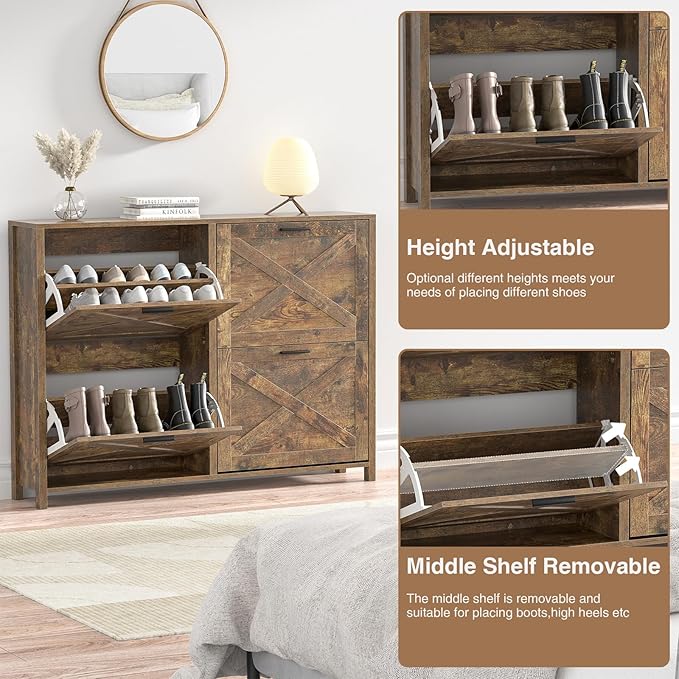 47" W Large Shoe Storage Cabinet - Image 7