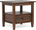SIMPLIHOME Warm Shaker SOLID WOOD 20 inch Wide Rectangle Transitional End Table by SimpliHome