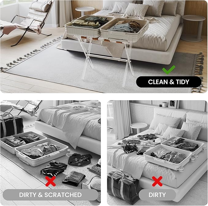 Sumerflos Acrylic Luggage Rack for Guest Room - Image 5