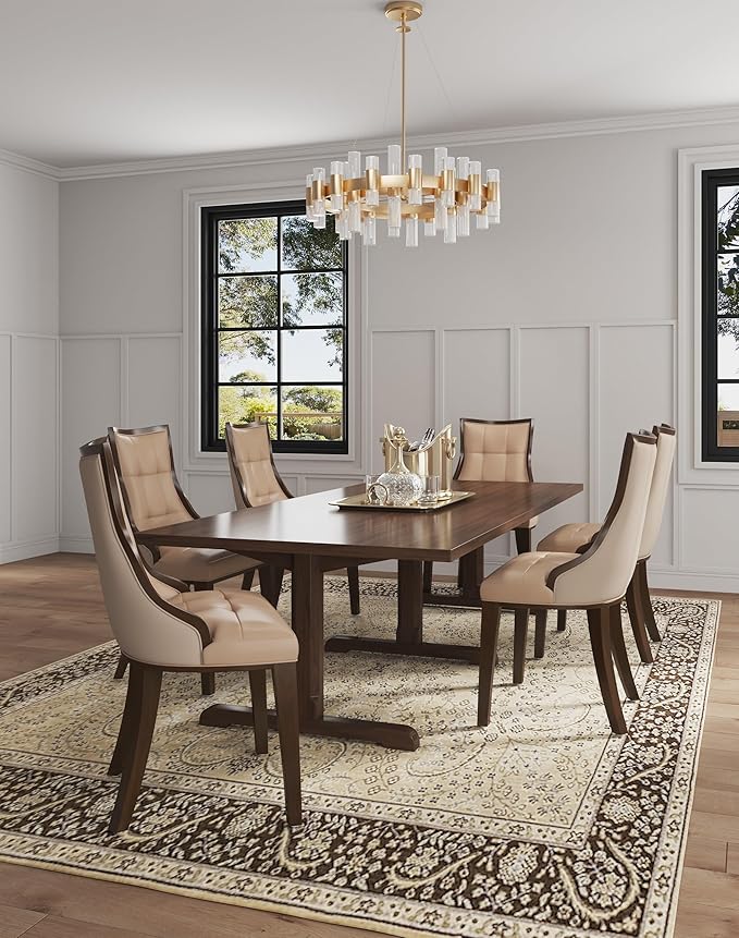 Manhattan Comfort Fifth Avenue Faux Leather Dining Chairs, Parsons Accent - Image 2