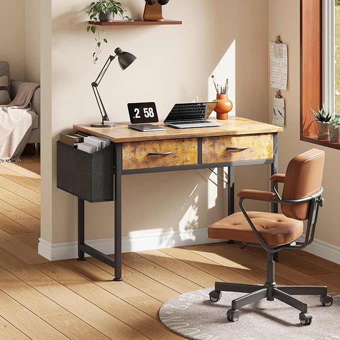Small Desk with Fabric Drawers- - Image 2