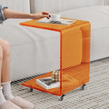 Modern C-Shaped End Table, Small Side Table, Acrylic Nightstand by Bitaycan