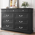 LINSY HOME Farmhouse Dresser for Bedroom, 9 Drawer Bedroom Dresser by LINSYHOME