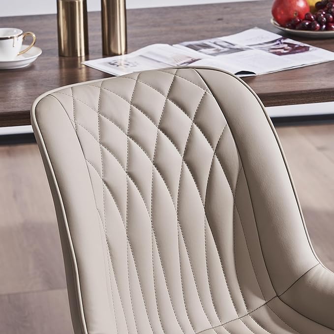 YOUNIKE Khaki Dining Chairs Set of 2 - Image 4