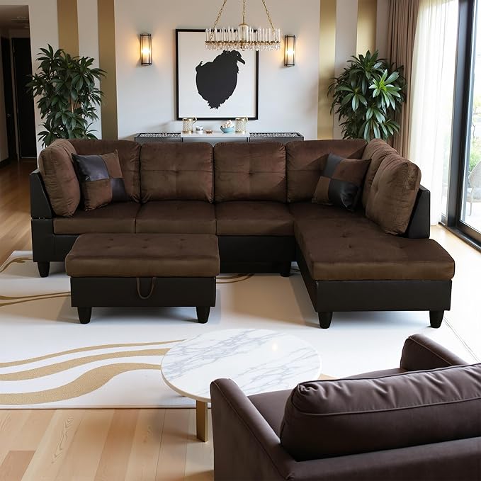 103.5" Oversized Sectional Couch, L Shaped Couch - Image 3