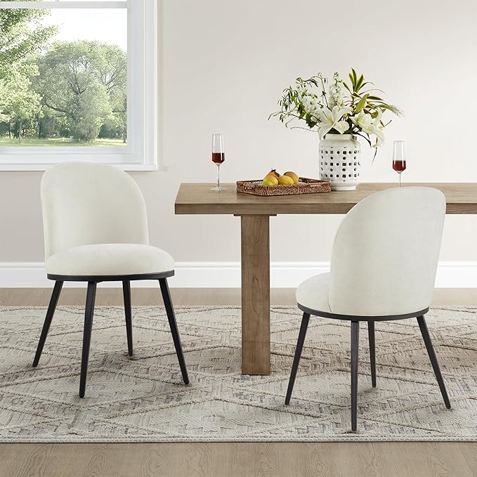 Dining Chairs Set of 6, Fabric Upholstered Dining Room Chairs - Image 6
