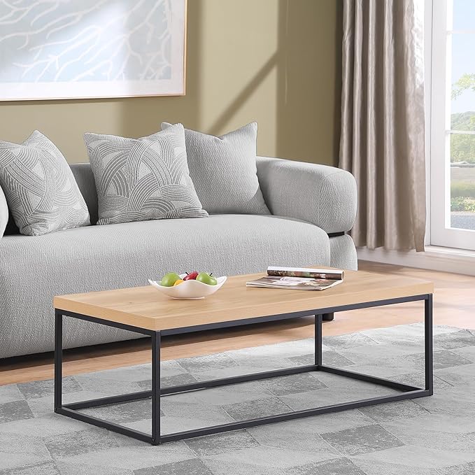 CENSI 47-Inch Natural Oak Accent Coffee Table/Center Table - Image 4