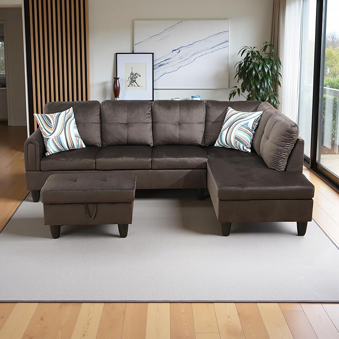 97" Oversized Sectional Couch, L Shaped Couch - Image 3