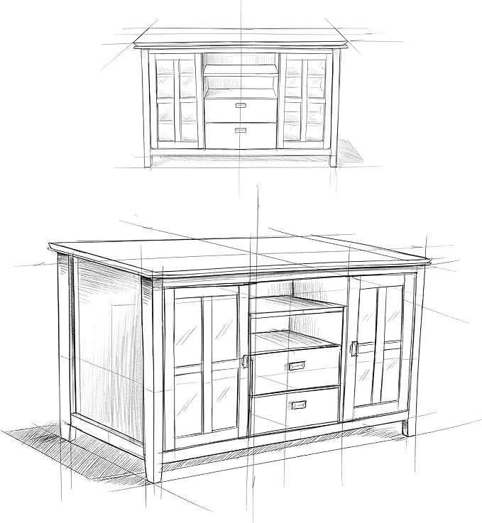 SIMPLIHOME Artisan SOLID WOOD 53 inch Wide Contemporary TV Media Stand in Fog - Image 13