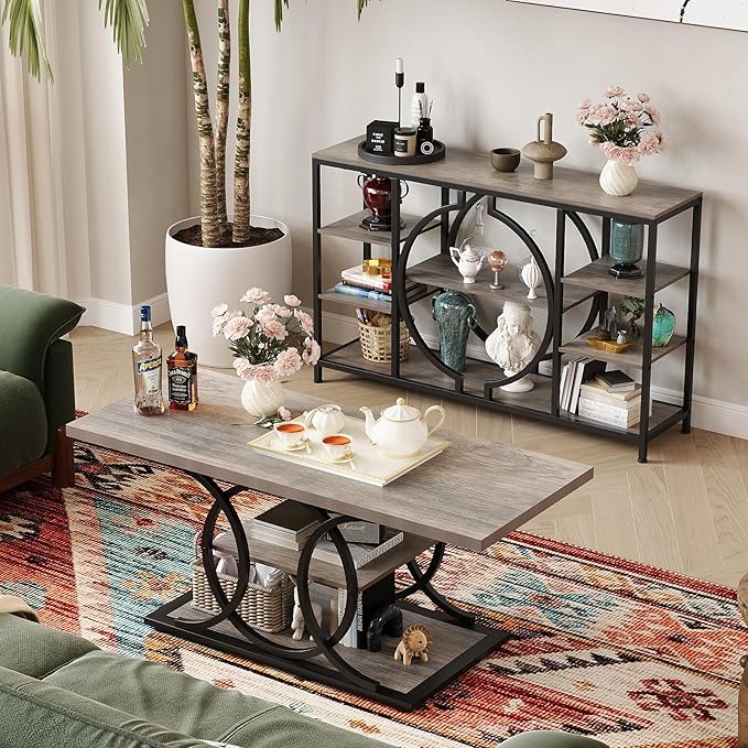 GiftGo 47" Industrial Console Tables - Image 5
