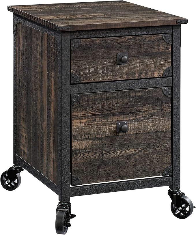 Sauder Steel River File Pedestal, L: 20.87" x W: 23.86" x H: 26.58", Carbon Oak by SAUDER%C2%AE