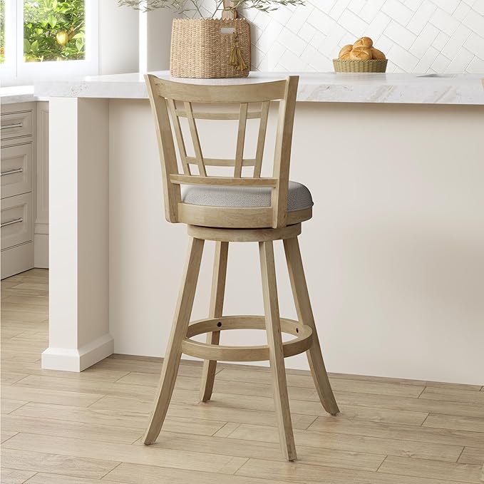 Hillsdale Fairfox 30.5" Wood Swivel Bar Height Stool - Image 15