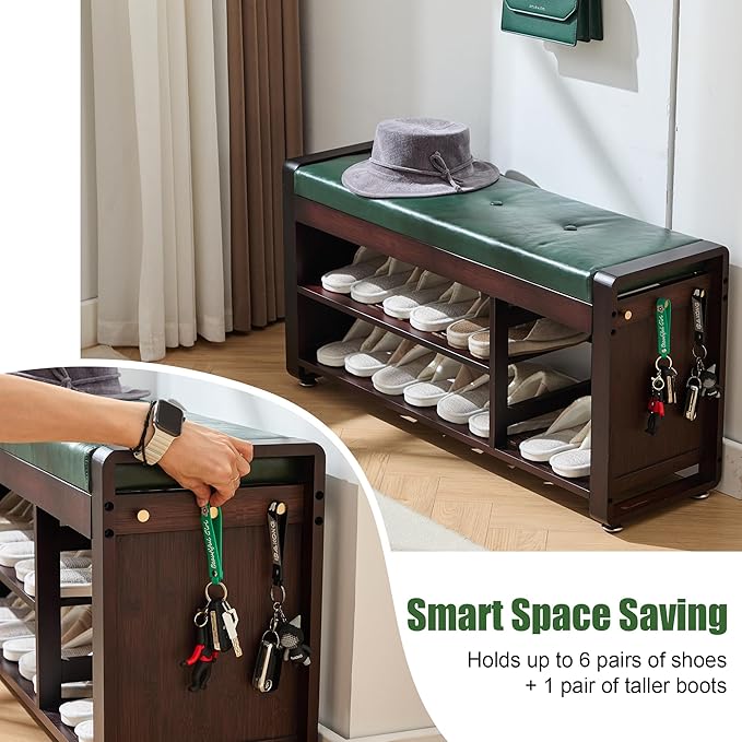 Nnewvante 37.4 inch Shoe Bench - Image 3