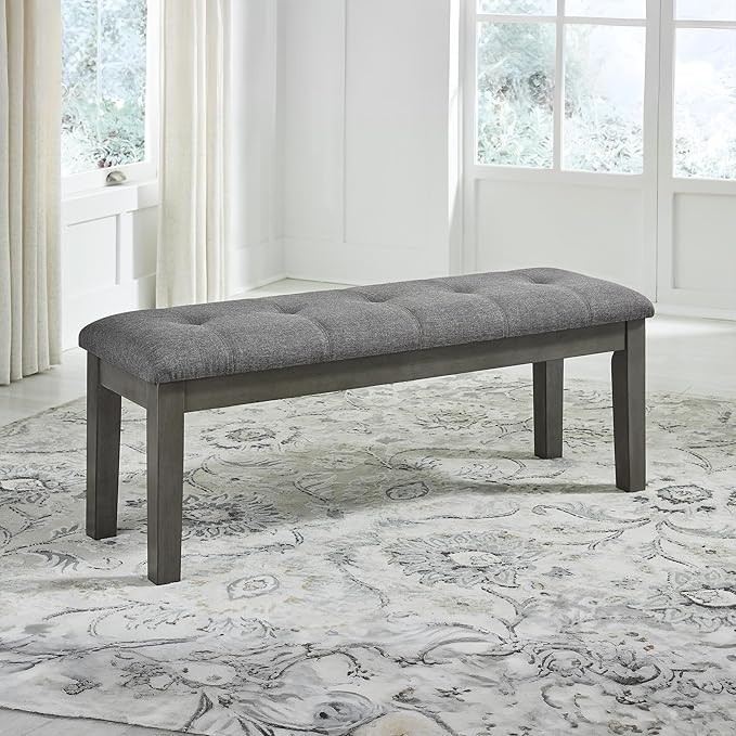 Signature Design by Ashley Hallanden Rustic Tufted Upholstered Dining Room Bench - Image 2