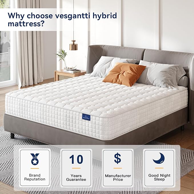 Vesgantti 8 Inch Multilayer Hybrid Twin Mattress - Image 3
