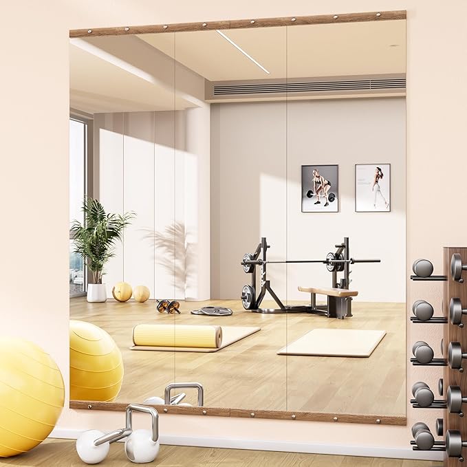 Hasipu 3Pcs 55''x17'' Home Gym Mirror Large Full Length Wall Mounted Full Body by Whatssuitableisthebest