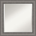 Amanti Art Grey Wall Mirror 25x25 Burnished Concrete Square Bathroom Mirror by AmantiArt