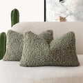 Foindtower Set of 2 Curly Teddy Wool Pillow Covers Decorative Boucle Textured by Foindtower