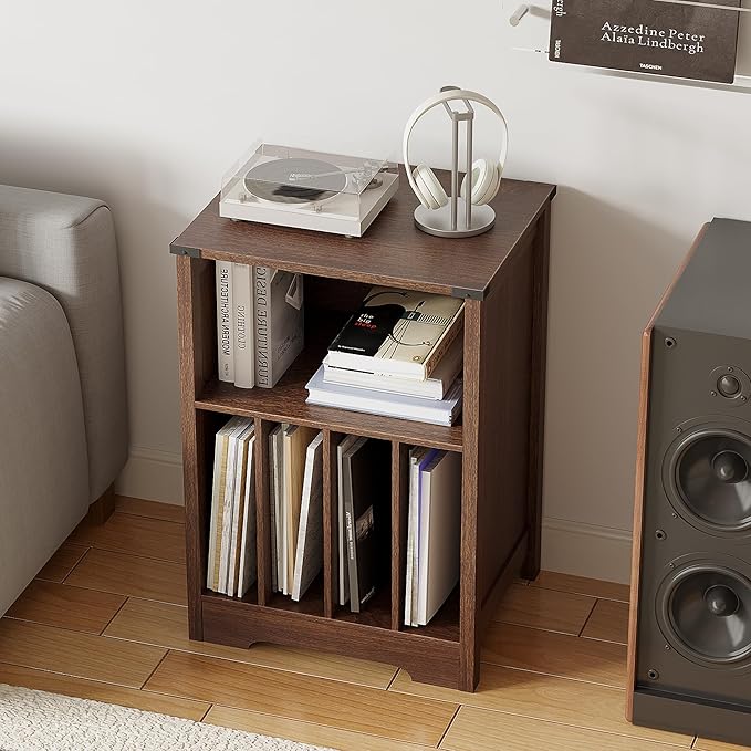 ChooChoo Record Player Stand, Vinyl Record Storage Cabinet, Turntable Stand - Image 6