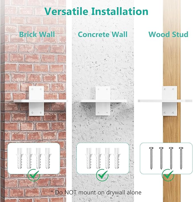 WALI Floating TV Shelves for Wall, Projector Shelf Holds Up to 22lbs, Wooden - Image 9
