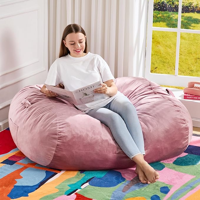 Hobestluk 3FT Bean Bag Chair Large Beanbag by YourHomeDeservesMore