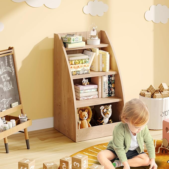 Kids Bookshelf, 4 Tier Kids Book Shelf - Image 7