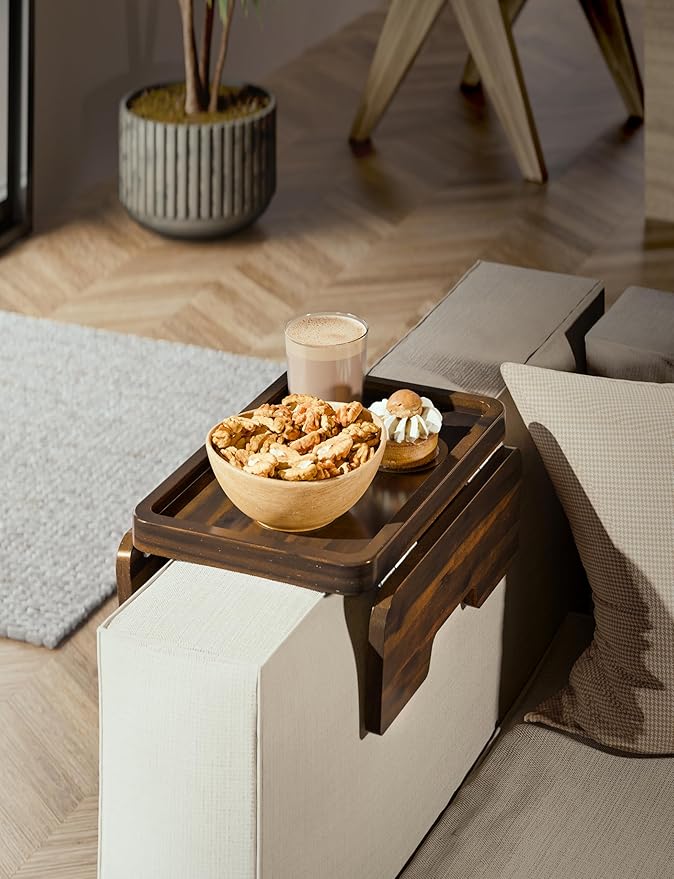 HOLANA Acacia Couch Armrest Table - Image 6