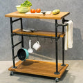 Industrial Portable Kitchen Island on Wheels, Bar Carts by MBQQ