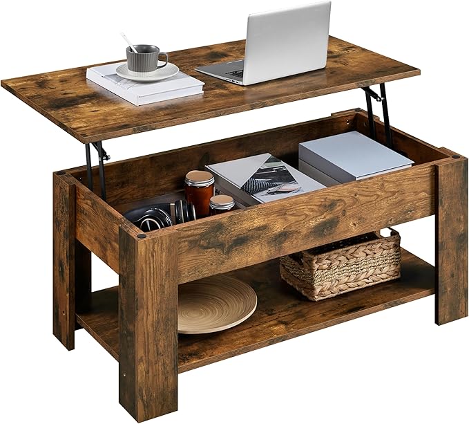 Yaheetech Vintage Coffee Table, Lift Top Coffee Table by Yaheetech