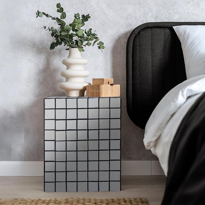 JONATHAN Y END2000G Callista 18" Modern Bohemian Ceramic Tiled Rectangle End - Image 2