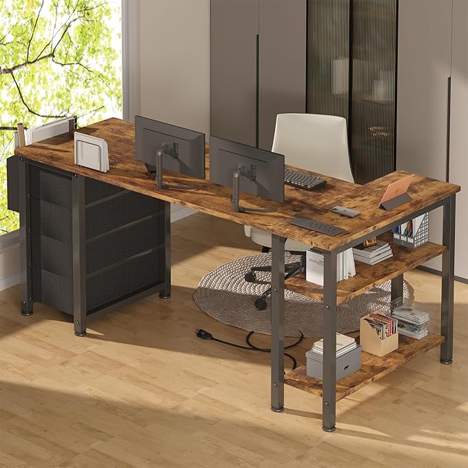 Lufeiya L Shaped Computer Desk - Image 5