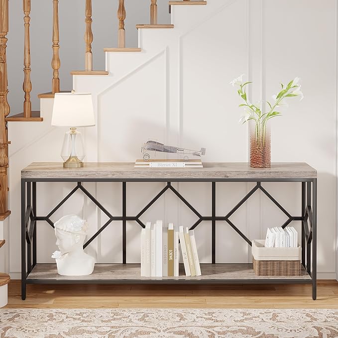 Tribesigns 71 Inch Extra Long Sofa Table, Narrow Long Sofa Console Tables - Image 6