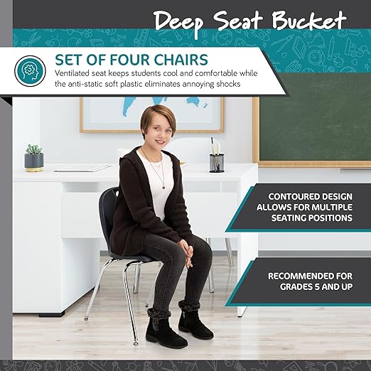 Learniture LNT-118-CSW-BK Learniture Structure Series Stackable School Chairs - Image 4