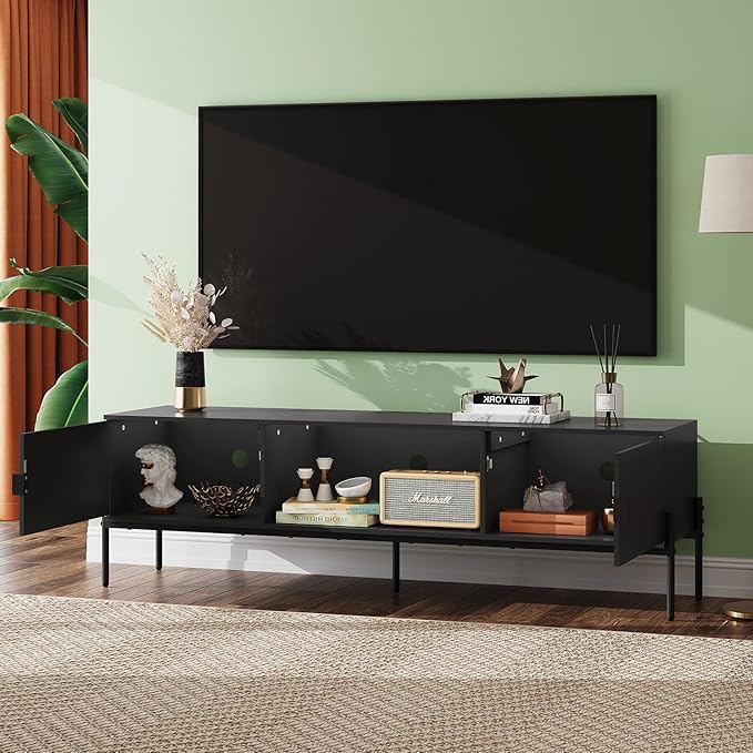 WLIVE Modern TV Stand for 65 Inch TV, Mid Century Entainment Center - Image 9