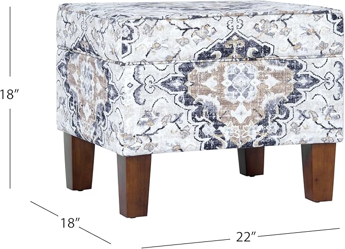 Home Decor | Dinah Collection Modern Storage Ottoman | Ottoman - Image 3