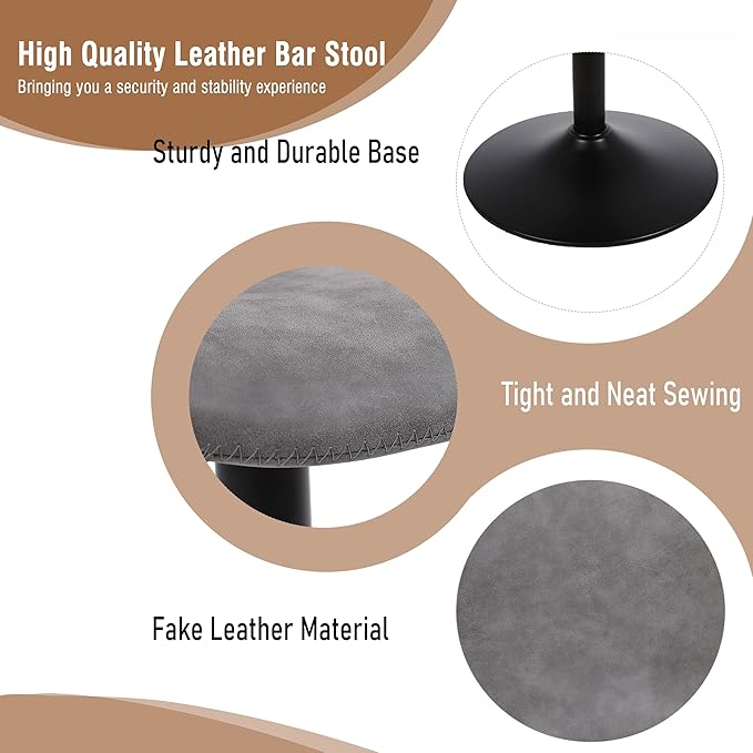 Bar Stools, Swivel Counter Height Barstools - Image 6