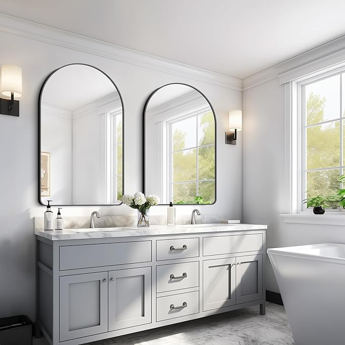 Arched Bathroom Mirror, Wall Mounted Mirror, Living Room, Vertically Hanging - Image 8