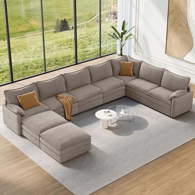 Vesgantti Large Modular Sectional Sofa, Big Comfy Cloud Couch by Vesgantti