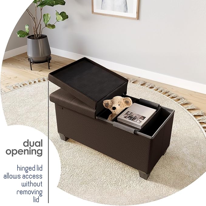 STORAGEBUD Storage Ottoman Bench - Image 8