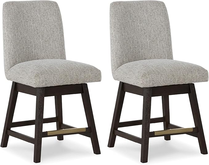 Signature Design by Ashley Burkhaus Urban Counter Height Upholstered Swivel Bar by SignatureDesignbyAshley
