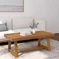 Plank+Beam Classic Rectangular Coffee Table, 48 Inch Farmhouse Coffee Table by PlankBeam