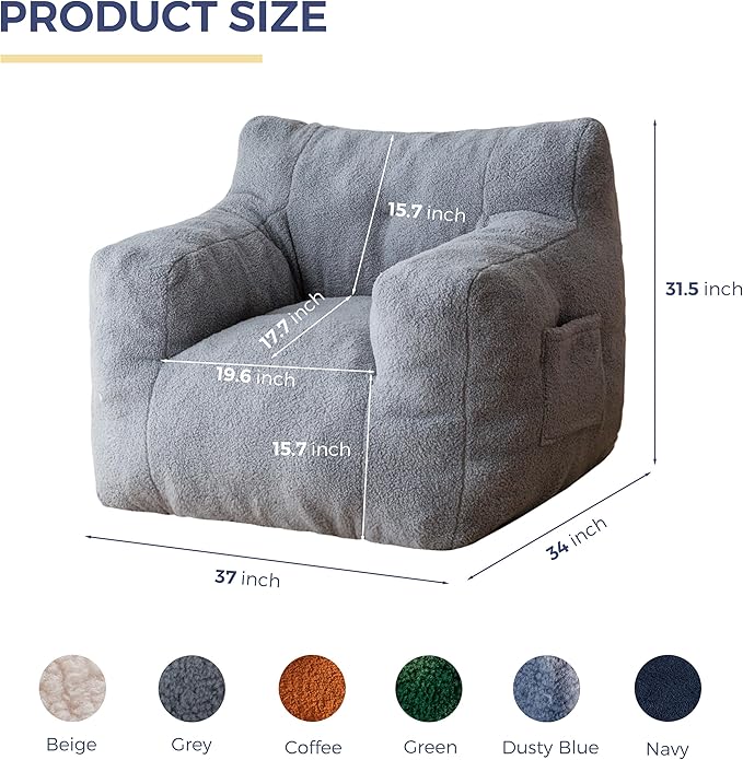MAXYOYO Bean Bag Chair, Tufted Bean Bag Sofa - Image 2