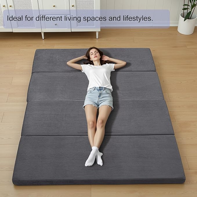MeMoreCool Folding Foam Futon Mattress Queen, Foldable Japanese Floor Mattress - Image 7