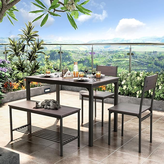soges Dining Table Set for 4, 43.3 inch Kitchen Table Set - Image 9