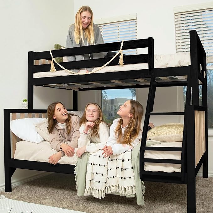 Max & Lily Bunk Bed, Scandinavian Modern Bunk Bed, Solid Wood Twin Over Full - Image 3